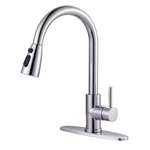 15.3 In. Touchless Sensor 3-FUNCTIONS Stainless Steel Single Handle Pull Down. Fixed Price $114.33.
