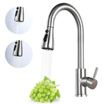 Jlerli Kitchen Faucet With Pull Down Sprayer, High Arc Brushed Nickel. Fixed Price $43.18.