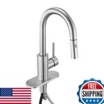 Vevor Single Handle Sink Faucet Brushed Nickel Kitchen Pull Down Sprayer. Fixed Price $87.32.