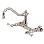 Kingston Brass KS324.BL Vintage 1.2 Gpm Wall Mounted Bridge - Nickel. Fixed Price $305.47.