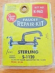 Vintage Solder Seal K-963 Sterling Repair Kit For Faucet S-1120 Nos. Fixed Price $9.99.