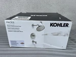Kohler Paces Single Handle Tub Shower Faucet Vibrant Polished Nickel Shwr Head. Fixed Price $100.90.