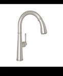 Rohl 1983 Single Hole Pull Down Kitchen Faucet R7514LMSTN-2 Satin Nickel-new. Fixed Price $389.00.