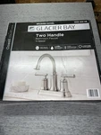 Glacier Bay Oswell 4 In. Centerset Two-handle Bathroom Faucet Brushed Nickel. Fixed Price $20.00.
