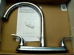 High Arc (10") Gooseneck Faucet Dual Handle Less Spray - Kitchen Bar Sink (new). Fixed Price $39.95.
