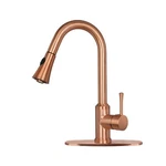 Copper Pull Down Kitchen Faucet With Deck Plate, Single Level Solid Brass Kit.... Fixed Price $368.54.