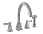 Design House Torino Satin Nickel Double Handle Mid-arc Kitchen Faucet. Fixed Price $199.99.