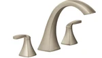 Moen T693BN Voss 2-HANDLE Deck-mount Roman Tub Faucet Trim Kit In Brushed Nickel. Fixed Price $293.99.