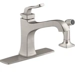 Kohler Kitchen Faucet W/ Side Sprayer Stainless Finish Rubicon R26581-VS. Fixed Price $59.99.