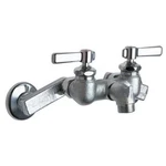 Chicago Straight Service Sink Faucet, 4" To 8-3/8" Mount, Polished Chrome. Fixed Price $317.85.