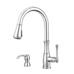 Pfister Wheaton Single Control Pull Down Kitchen Faucet - Polished Chrome. Fixed Price $209.99.