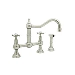Rohl 103311 Perrin Rowe Provence Cross Handle Bridge Kitchen Faucet With Sid. Fixed Price $2922.21.