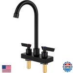 Gbbne Bar Sink Faucet 4 Inch Center Deck MOUNT,2 Hole Prep Dual Hand. Fixed Price $64.28.