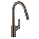 Hansgrohe Focus Black High Arc Kitchen Faucets With Pull Down. Fixed Price $242.50.