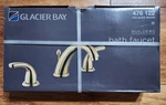 Glacier Bay 8" Widespread 2-HANDLE Bathroom Faucet Polished Brass 467122. Fixed Price $48.99.