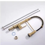 Aimadi Single Handle Pull Down Sprayer Kitchen Faucet Brushed Gold. Fixed Price $90.00.