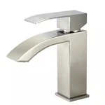 Bwe Single Handle Waterfall Bathroom Faucet, Brushed Nickel. Fixed Price $33.24.