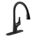Kohler Trove Single Handle Pull Down Sprayer Kitchen Faucet Matte Black. Fixed Price $183.02.
