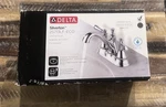 Delta Silverton 25713LF-ECO Chrome Finish Bathroom Faucet 2-HANDLE 4" Centerset. Fixed Price $96.77.