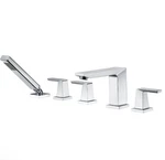 Anzzi Mint Series FR-AZ975 3-HANDLE Deck Mounted Roman Tub Faucet With Handheld. Fixed Price $320.25.