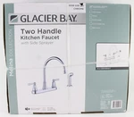 Glacier Bay Melina Two Handle Kitchen Faucet Side Sprayer Polished Chrome Sealed. Fixed Price $49.99.