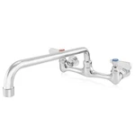 8" Center 14" Swivel Spout Wall Mount Commercial Kitchen Sink Faucet, Nsf. Fixed Price $52.95.
