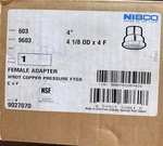 Nibco 4 Copper Female Adapter Pressure. New. Fixed Price $125.00.
