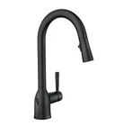 Moen 87233EWBL Adler Matte Black One-handle Low Arc Pulldown Kitchen Faucet. Fixed Price $169.99.