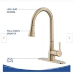 Bemis Bio Bidet Flow Motion Activated Gold Kitchen Faucet Pull-down Sprayer. Fixed Price $68.00.