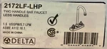 Delta 2172LF-LHP Classic Two Bar/prep Faucet "less Handles". Fixed Price $169.95.