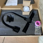 Flwueue Wall Mount Kitchen Sink Faucet Fingerprint Lead Free Matte Black Used. Fixed Price $79.95.