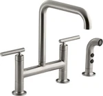Kohler Purist 1.5 Gpm Widespread Bridge Kitchen K-7548-4-VS -vibrant Stainless. Fixed Price $729.95.