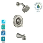 Moen 82550SRN Darcy 1-HANDLE 5-SPRAY Tub & Shower Faucet Valve Brushed Nickel. Fixed Price $109.99.