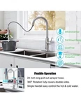 Arrisea Touchless Kitchen Faucet With Pull Down Sprayer, Brushed Nickel. Fixed Price $49.00.