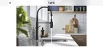 Kohler K-22973-BL Crue Semi Pro Pull Down Kitchen Faucet, Matte Black. Fixed Price $440.00.