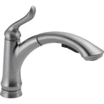Delta Linden 4353-AR-DST Pull-out Sprayer Kitchen Faucet Arctic Stainless. Fixed Price $119.99.