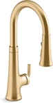 Kohler Tone Touchless Pulldown Kitchen Faucet K-23766-2MB -brushed Moderne Brass. Fixed Price $419.95.