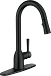 Moen Adler Matte Black One-handle High Arc Kitchen Sink Faucet Pull Down Sprayer. Fixed Price $262.12.