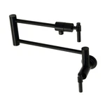 Kingston Brass KS410.ML Milano 3.8 Gpm Hole Wall Mounted Pot - Black. Fixed Price $477.72.