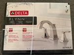 Delta 35768LF Flynn Chrome 2 Handle Widespread Bathroom Sink Faucet New Box. Fixed Price $75.99.