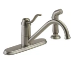 Peerless Choice Single Handle Kitchen Faucet W/ Side Sprayer - Stainless Steel. Fixed Price $34.95.