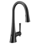 Moen 9126EWBL Kurv 16 3/8" Single Handle High Arc Pulldown Kitchen Faucet. Fixed Price $421.99.