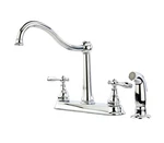 Pfister Ainsley 2-HANDLE Kitchen Faucet W/ Side Spray Polished Chrome F-036-4AYC. Fixed Price $50.00.