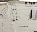 Delta 551-PN-DST Dryden Single Handle Bathroom Faucet Polished Nickel. Fixed Price $189.99.