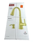 Pfister Barulli Pull-down Kitchen Faucet W/ Soap Dispenser In Brushed Gold. Fixed Price $63.88.