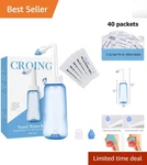 Sinus Rinse Kit With 40 Salt Packs Neti Pots Nasal Irrigation- Bpa Free -.... Fixed Price $19.99.