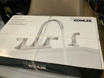 Kohler Maxton Vibrant Stainless Double Handle Deck-mount Kitchen Faucet. Fixed Price $77.00.