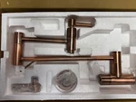 Signature Hardware Contemporary Wall-mounted Pot Filler, Satin Copper. Fixed Price $199.95.
