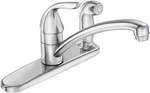 Moen 87203 Adler Chrome One Handle Kitchen Faucet Low Arc Single Lever New. Fixed Price $66.30.