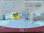 Price Pfister Classic Series Widespread Bath Faucet WL8-600C Polished Chrome Nib. Fixed Price $61.00.